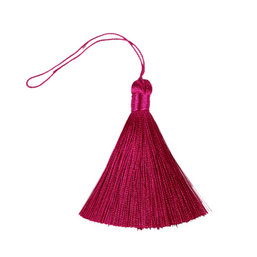 8cm vertical ancient style fat tassel, polyester ice silk tassel bookmark, Hanfu high hat jewelry pendant tassel