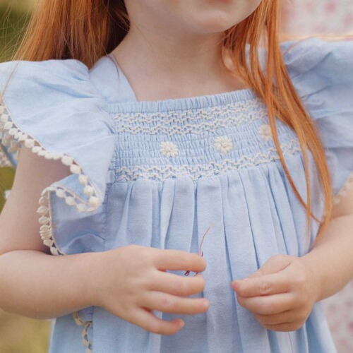 !  Children's Dress 24 Summer Girls' Ethnic Style Summer Vacation Floral Lace Lace Dress