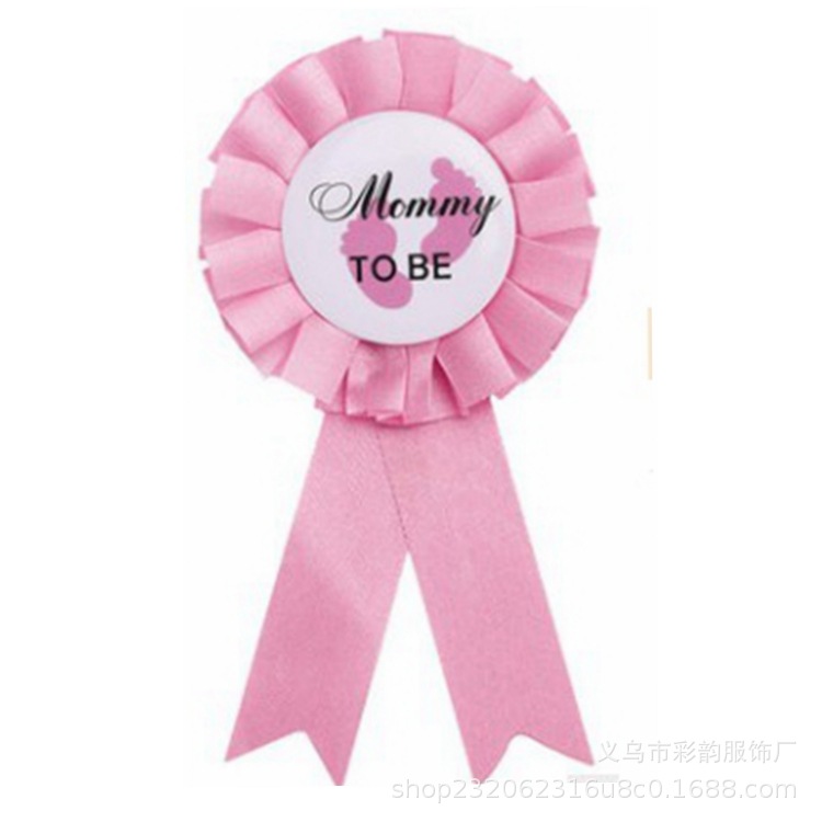 Fiesta de bienvenida Mamá para ser y Papá para ser insignia Fiesta de bebé Mamá para ser insignia Ribbon