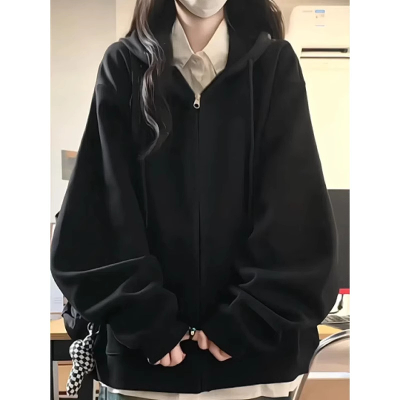加绒连帽卫衣女毛领外套女秋冬季修身短款上衣2025新款大衣内搭|undefined