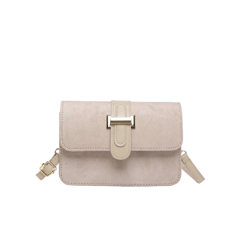 Mochila de tela de moda retro de gamuz, 2024, otoño y invierno, nuevo mochila de brazo, simple bolso cuadrado de aire extranjero.