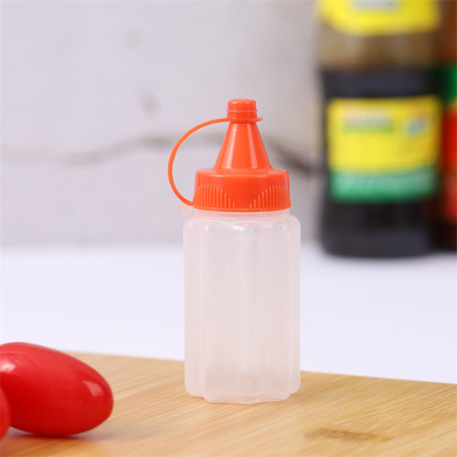 Seasoning box household transparent sauce squeeze bottle outdoor barbecue seasoning bottle kitchen seasoning jar PE plastic bottle