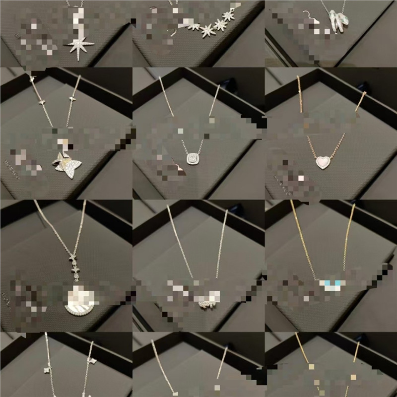 A Brand Pm Six-Pointed Star Cross Heart-Shaped Mother-Of-Pearl Waist Chain Necklace Clavicle Chain European and American Foreign Trade Xiaohongshu Hot Item