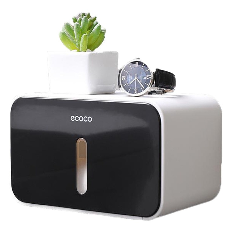Sostenedor del tejido baño Punch-libre montado en la pared titular de tejido baño impermeable rollo de papel caja de papel higiénico rack de almacenamiento