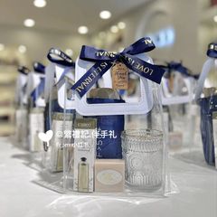Transparent tote bag Gift bag Wedding candy favor bag Plastic transparent gift bag packaging bag
