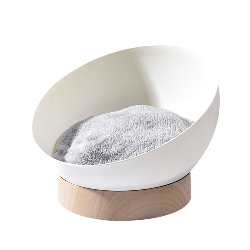 원형 우드 패턴 받침대