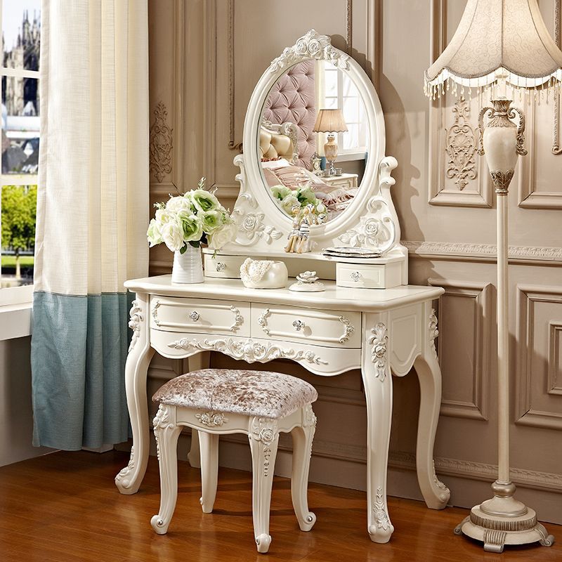 European Style Dressing Table Bedroom Internet Celebrity Dressing Table Modern Simple Dressing Table Small Apartment Storage Cabinet Furniture