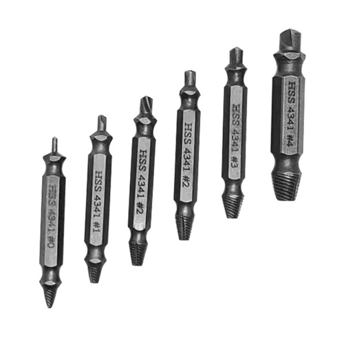 Cross-border screw extractor double-head high-speed steel 4341 sliding tooth broken screw reverse tooth broken wire removal tool set