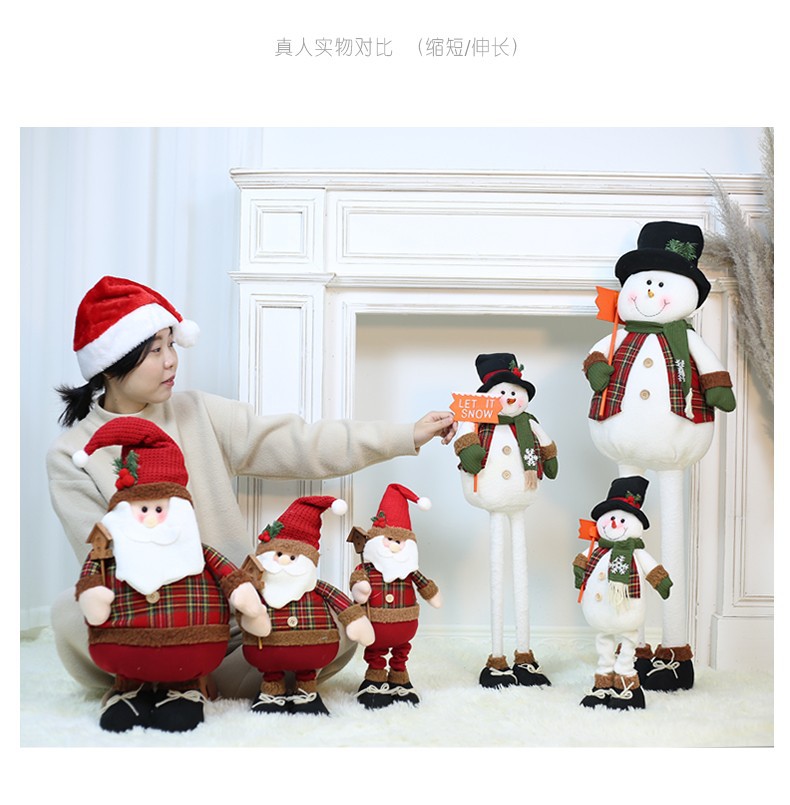 圣诞老人公仔摆件大玩偶雪人圣诞装饰商场酒店橱窗场景布置套装详情6