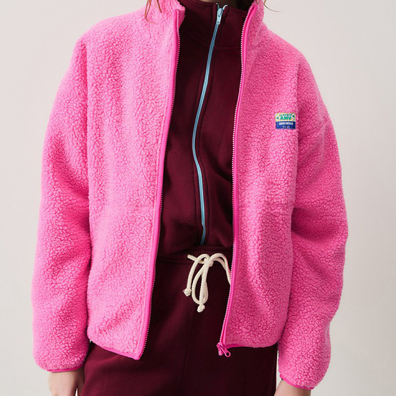 European and American Cross-border 2024 Women's Clothing for Autumn and Winter Comfortable Casual Long-sleeved Fleece Vintage Sports Cotton-padded Jacket for Women