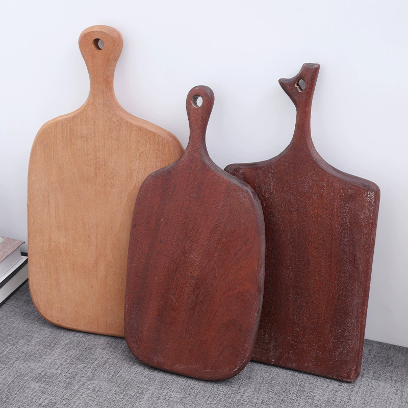 Простая ореховая (walnut) бытовая цельнодеревянная разделочная доска для фруктов, стейков и хлеба