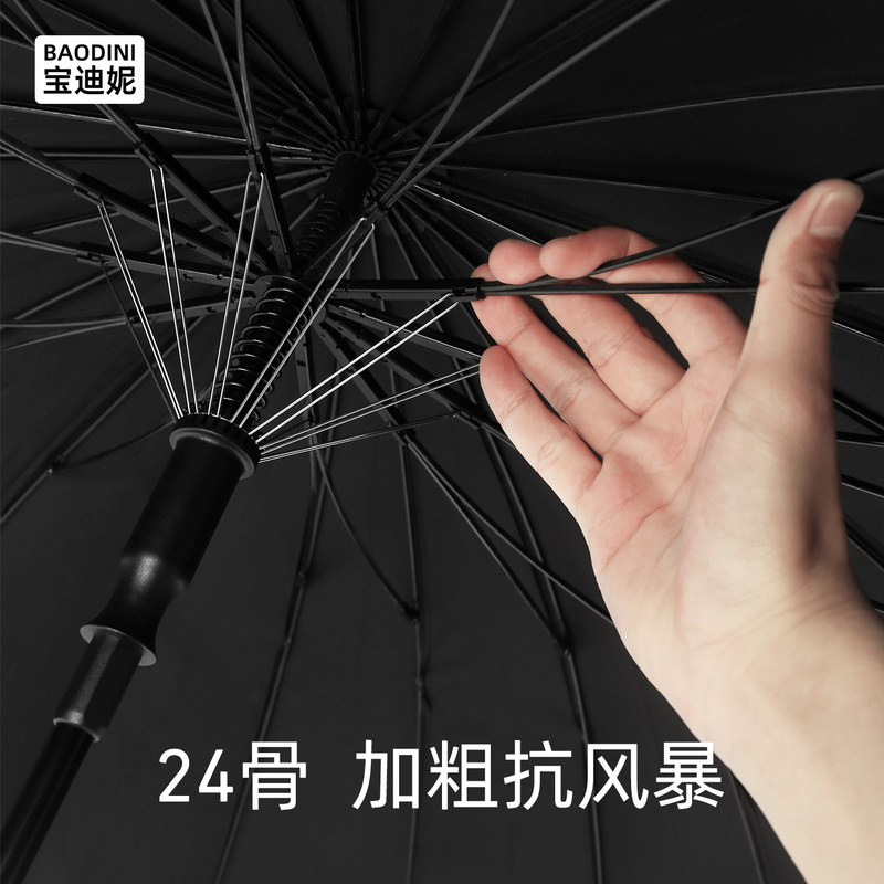24-Rib Solid Wood Umbrella with Laser Engraving, Large Business Model, Long Handle, Thickened, Automatic, Double-Layer, Storm-Resistant, Rain and Sun Umbrella, Wholesale 24-Rib Solid Wood Umbrella with Laser Engraving, Large Business Model, Long Handle, Thickened, Automatic, Double-Layer, Storm-Resistant, Rain and Sun Umbrella, Wholesale