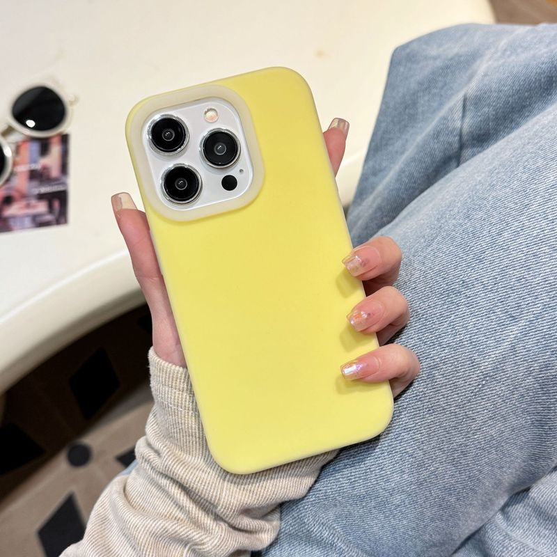 液态果冻适用苹果17简约纯色手机壳iPhone16Promax肤感大孔防摔壳|undefined