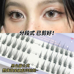 詩諾媚 蒲公英假睫毛小惡魔仙子毛單簇分段式自然仿真漫畫COS朵毛