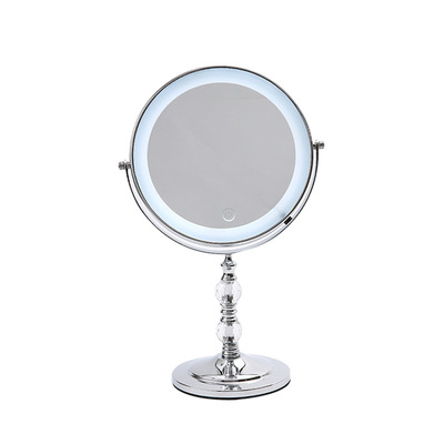 化妆镜台式桌面双面led带灯梳妆ins风学生宿舍办公室美妆厂家直供