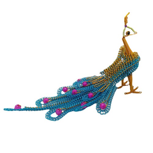 [Little Peacock] Creative handmade aluminum wire aluminum wire model ornaments folk crafts hand-knitted phoenix