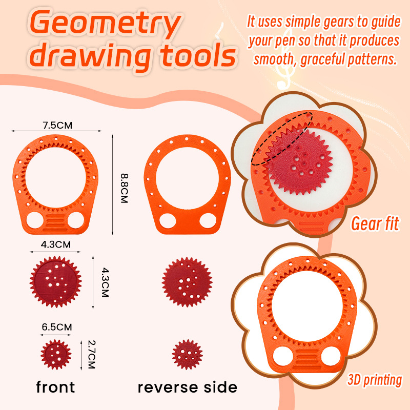 Nuevos productos transfronterizos 2025 Herramientas de dibujo geométrico Dibujo creativo Plástico Herramientas multifuncionales Artesanía de plástico