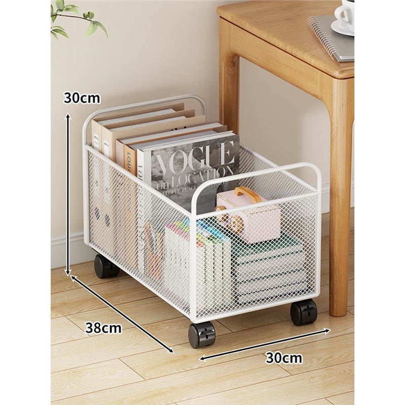 Caja de almacenamiento de libros Cesta de almacenamiento de libros extracurriculares móviles debajo del escritorio Caja de almacenamiento de libros