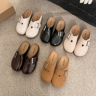 Vintage Outfit New Style Slip-on Shoes 2025 Spring Slip-on Slippers Women's Thick-soled Lazy Slippers Casual