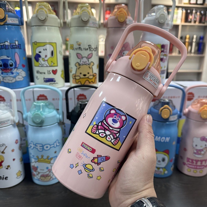 卡通儿童吸管保温杯男女小学生高颜值不锈钢杯子水壶便携水杯|undefined