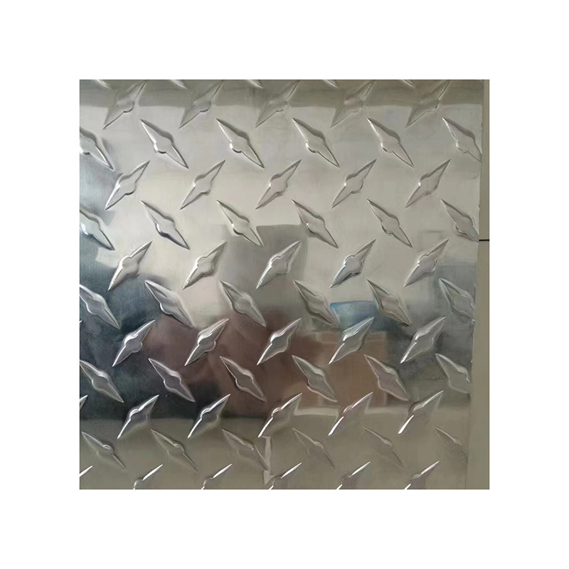 Placa de aluminio con patrón de aleación de aluminio, placa de patrón antideslizante, placa de aluminio de cinco nervaduras en relieve 1mm ~ 6mm de espesor