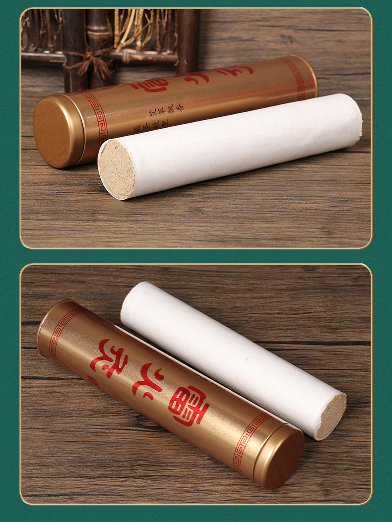 Thunder Fire Moxa Cannon Stick Large Moxibustion Roll with Extinguisher Tube for Warming Massage in use