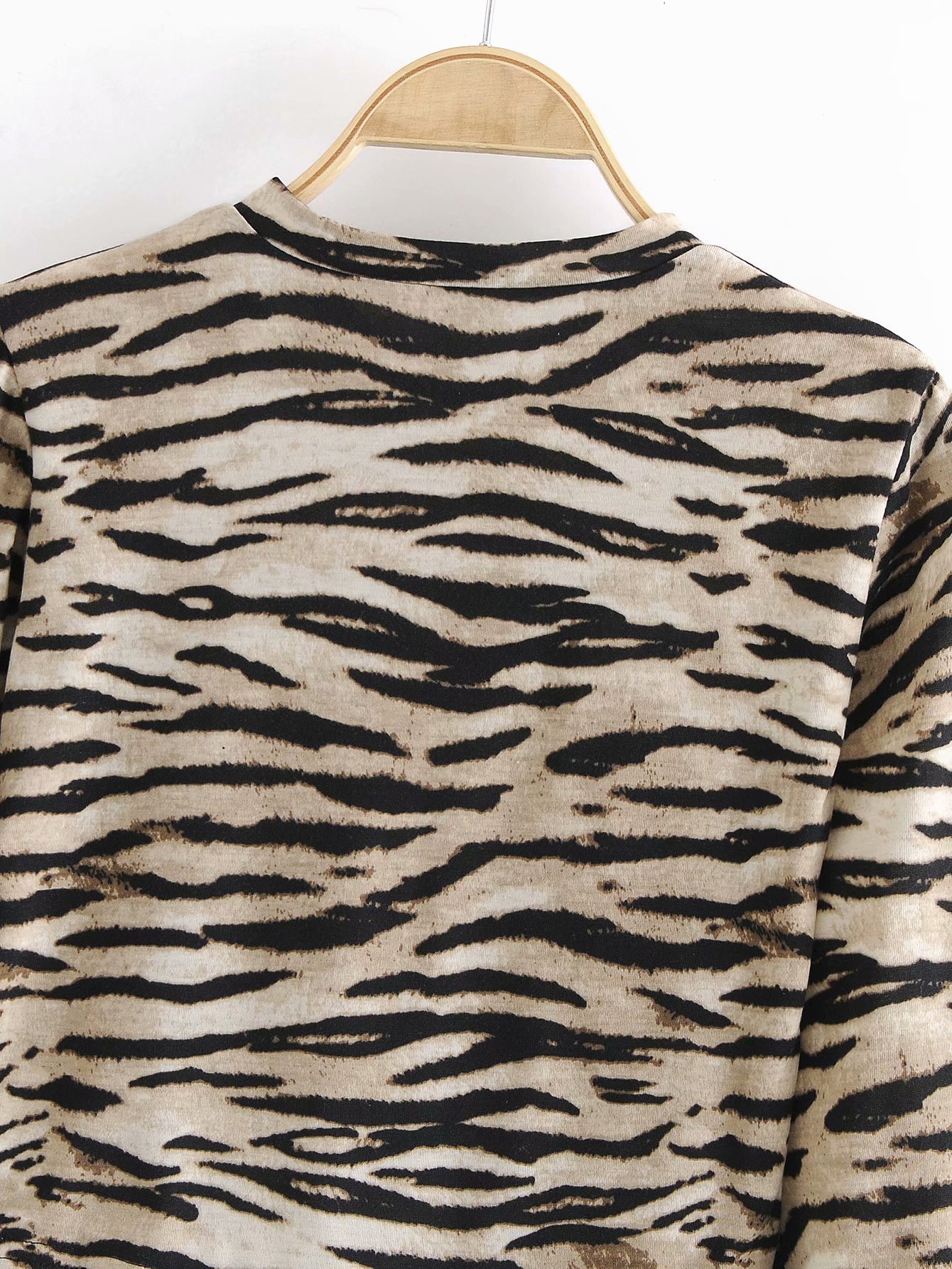 zebra print long-sleeved shirt NSAM31287