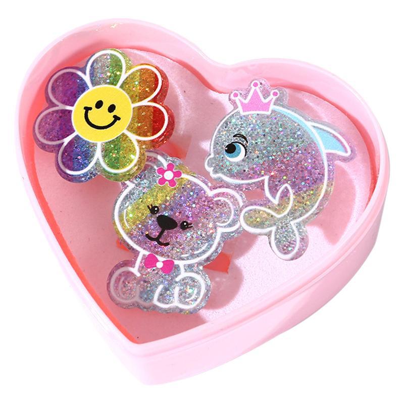 Nuevo anillo para niños sirena anillo para niños una caja de anillos de joyas para niñas juego de juguetes para niñas