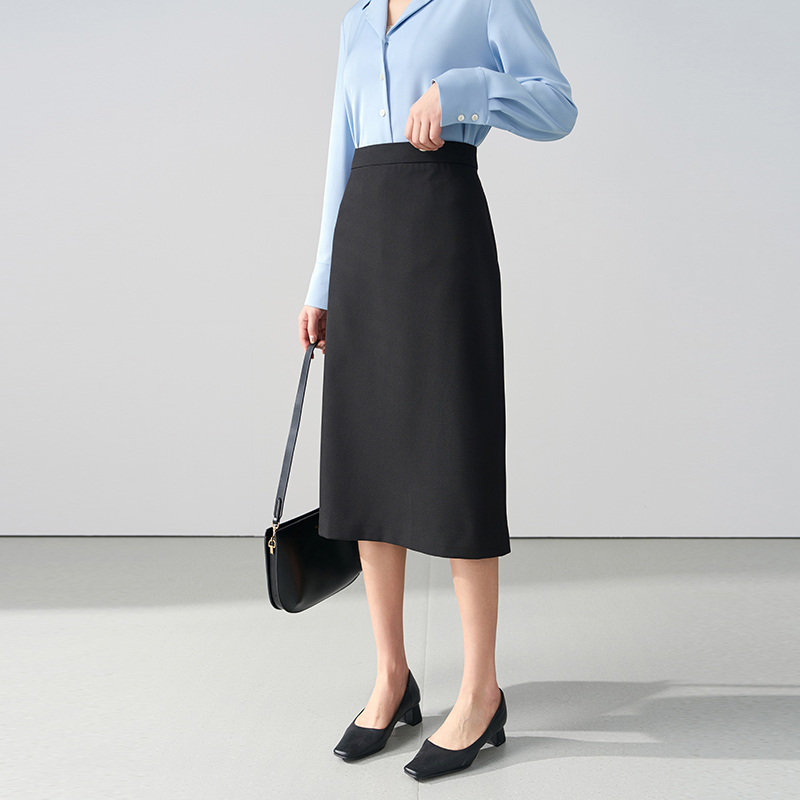 Miss Bird Black Interview Skirt Women's Professional Petite Skirt Formal Hip-Covering A-Line Skirt Suit Skirt Miss Bird Black Interview Skirt Women's Professional Petite Skirt Formal Hip-Covering A-Line Skirt Suit Skirt
