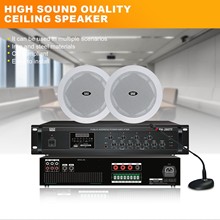 20W30W背景音乐公共广播系统天花喇叭定压同轴吸顶音箱扬立体声