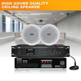 20W30W背景音乐公共广播系统天花喇叭定压同轴吸顶音箱扬立体声