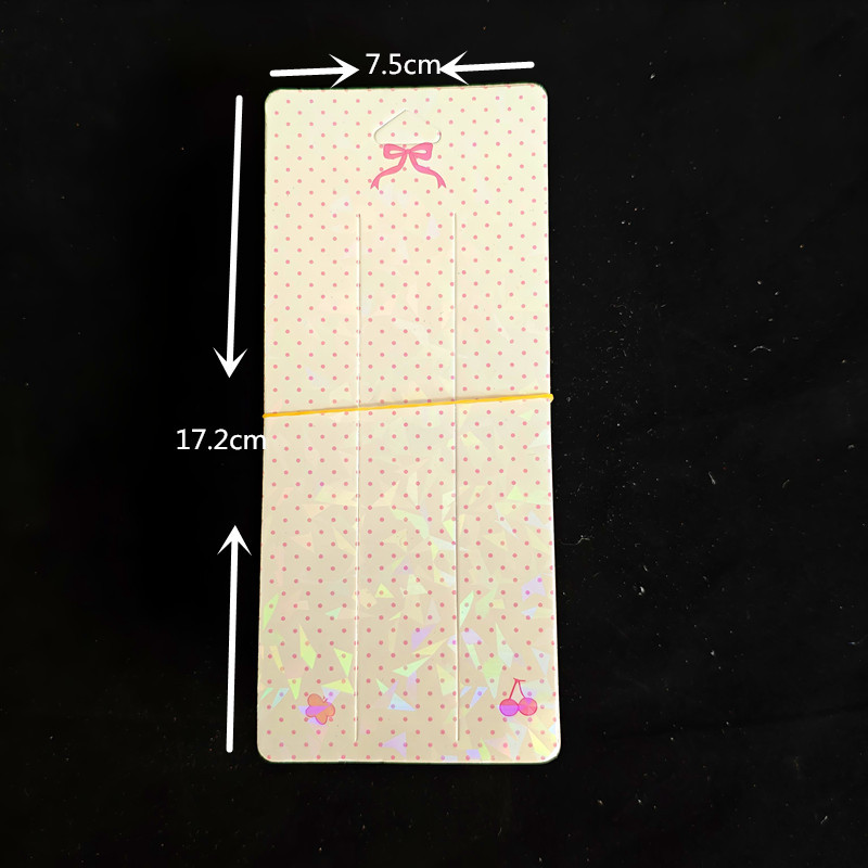 100 hojas de un paquete de tarjetas de horquilla, tarjetas de clip largas y cortas de estilo coreano, tarjetas de papel de cartón con clip para puestos callejeros