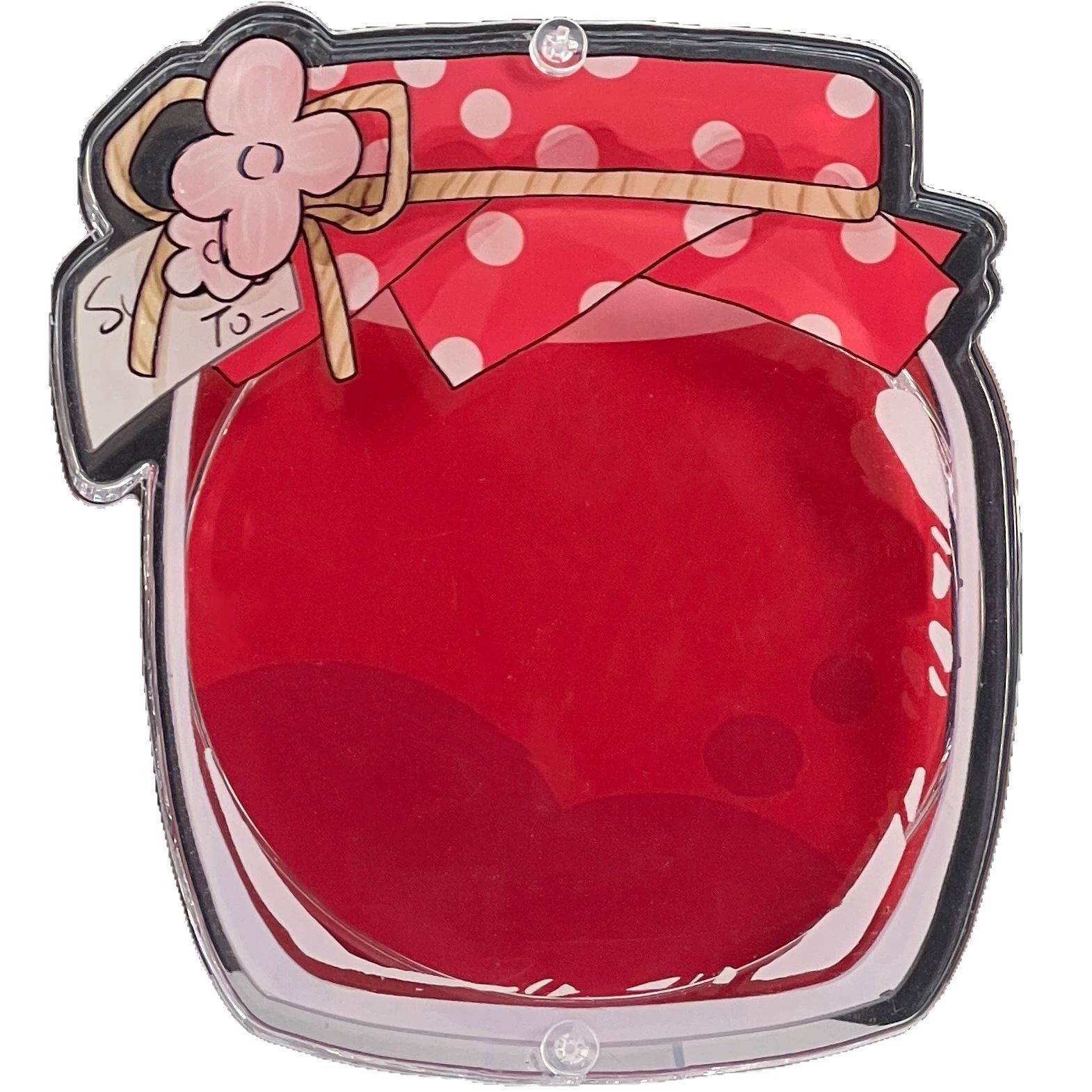 Original acrylic jam jar bar chi brick desktop valley beauty display rack storage box 2D animation ornaments