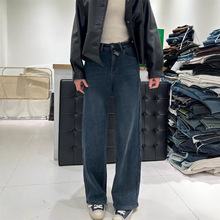 一条过冬！高腰高弹加绒加厚直筒牛仔裤 奥粒绒遮肉显腿直长裤女