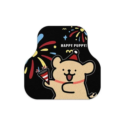 Avtomobil döşəmə paspasları versatile bear silk loop car - happy-little-yellow-bear-single-row-silk-loop-5050cm1-piece