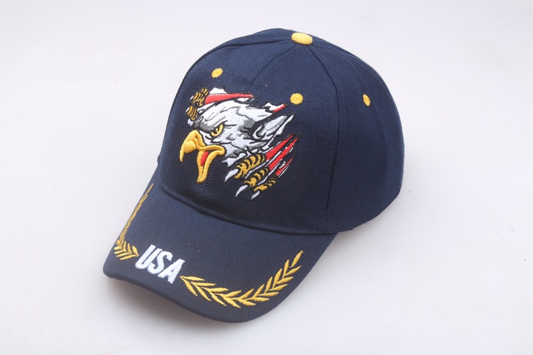 New Adult Baseball Embroidered Eagle American Flag for Men and Women Going Out Sun Hat_voghion.com
