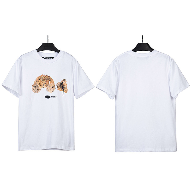 PALM半袖の正しいバージョン パームエンジェルス ヘッドレスベア エンジェルス バタフライプリント Tシャツ テディベア 半袖|undefined