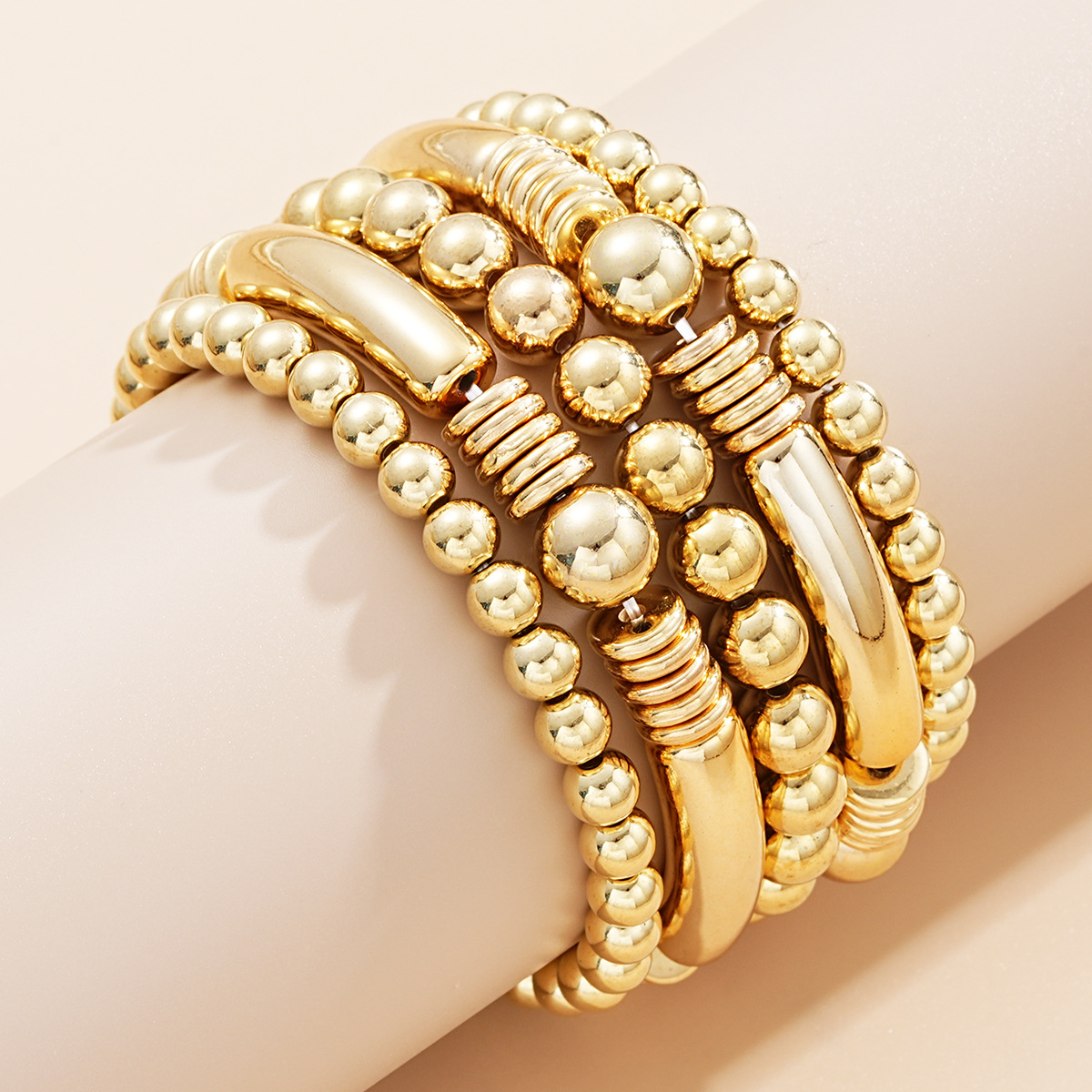 hot-selling CCB round bead bracelet Bohemian style personality stacking elastic bracelet bracelet jewelry_voghion.com