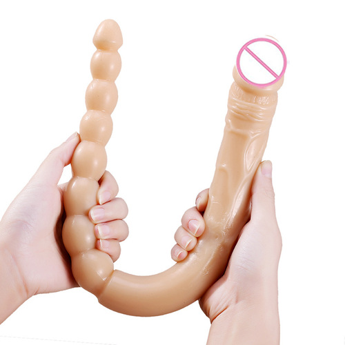 Jiuxi grew up double-headed transparent artificial dildo, female sex device dildo, fun couple adult sex products