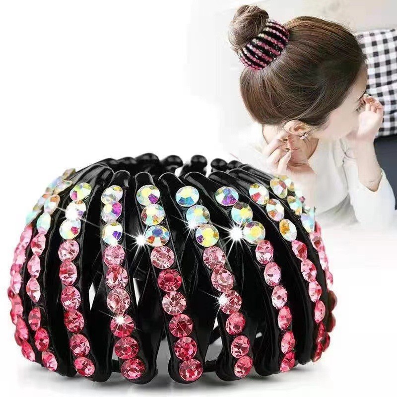 Clip de agarre nido de pájaro flocado de cabello para mujeres de otoño y invierno bolas de cabello de cabello para perezoso medio cabello de cabello de cabello de gran tamaño para mujeres