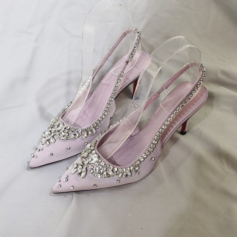 Overseas Style Rhinestone Sandals New Pointed Toe High Heel Wedding Shoes Toe Crystal Toe Sandals Fairy Style Fashion Shoes Overseas Style Rhinestone Sandals New Pointed Toe High Heel Wedding Shoes Toe Crystal Toe Sandals Fairy Style Fashion Shoes