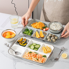 一人食分格食事皿大人減脂月子食器家庭用陶磁器高級ファストフード皿朝食皿分格皿