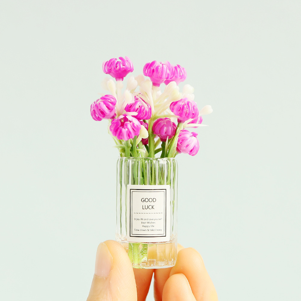 [Actualización] 6 puntos 8 OB11 bJD BLYTHE casa de muñecas mini miniatura modelo accesorios jarrón jazmín