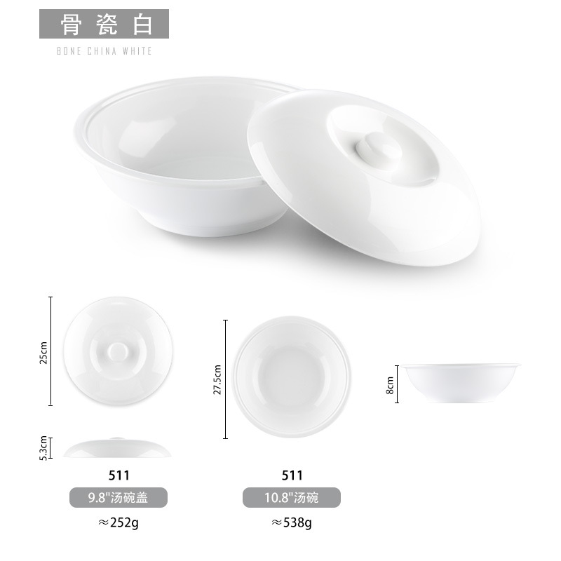 Tazón de melamina blanca comercial pescado en escabeche tazón grande imitación porcelana tazón de sopa chino tazón de plástico tazón de fideos tazón de sopa grande tazón de arroz