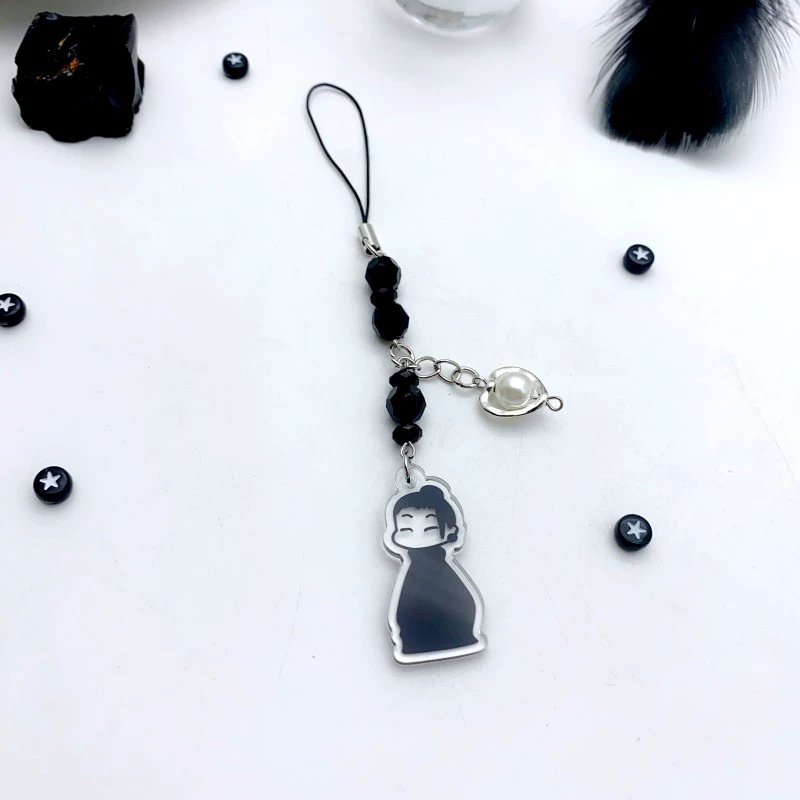 Creative keychain, phone case with beads, universal mobile phone