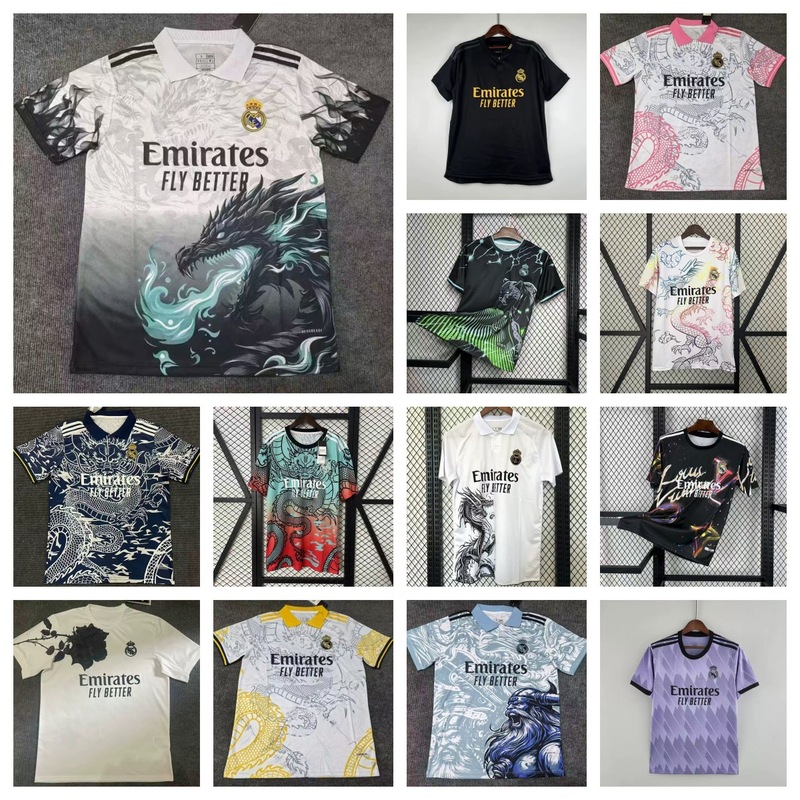 热门2425皇马球衣2223主客场特别版短袖训练服足球服龙年版足球服|undefined