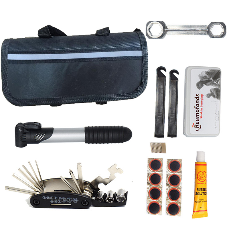 [Personalizado] kit de reparación de bicicletas traje bicicleta de montaña herramienta de reparación accesorios de combinación al por mayor