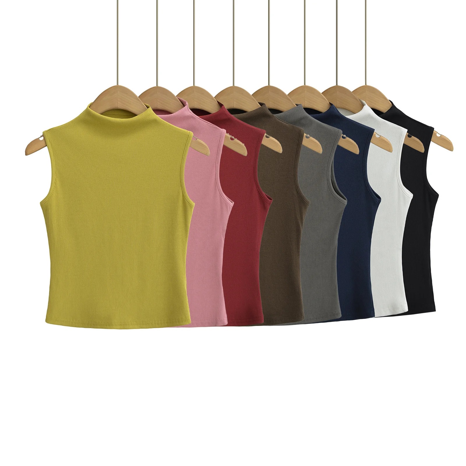 Sexy short fitted base T-shirt sleevless