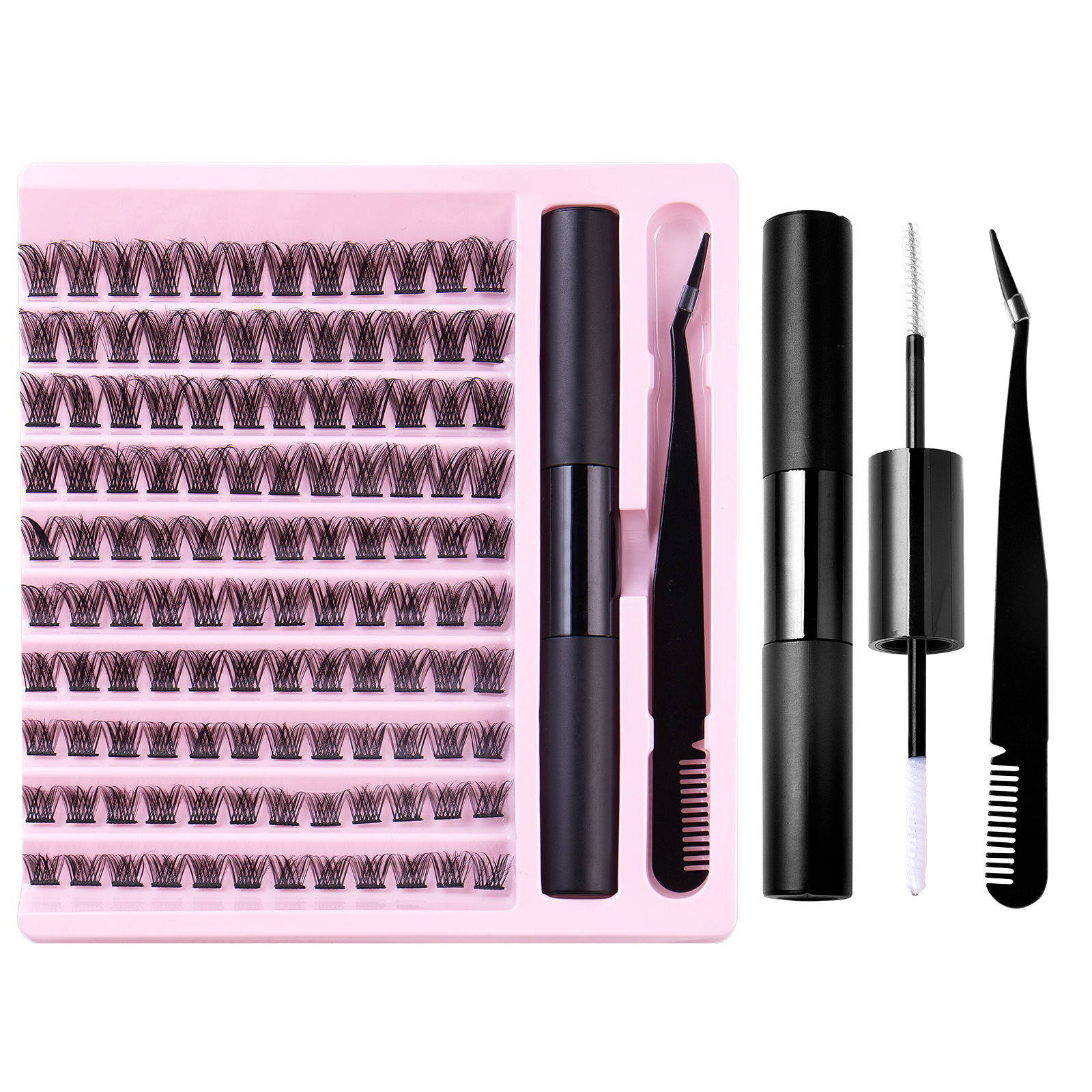 Transfronterizo nuevo DIY split pestañas postizas 10 filas mixtas solo racimo traje de injerto de maquillaje pestañas al por mayor