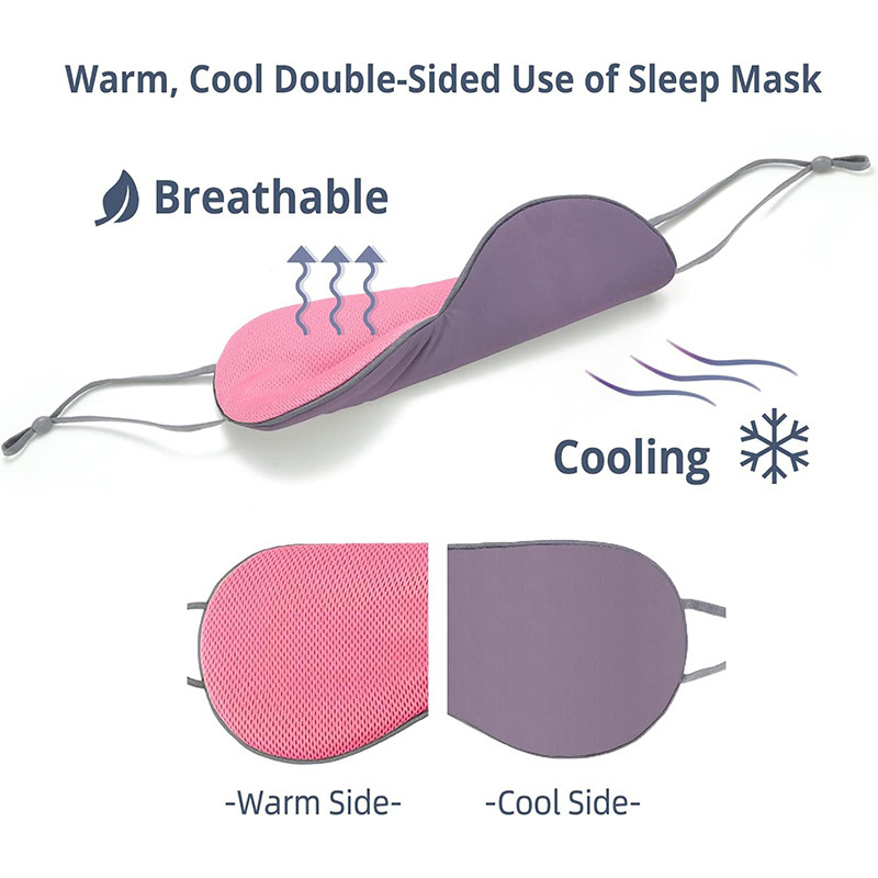 跨境温凉双面柔软可调节旅行航空午休睡眠遮光眼罩 Sleeping Mask|undefined